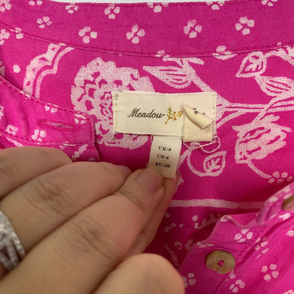 Anthropologie Meadow Rue pink shirt dress - Picture 5 of 5